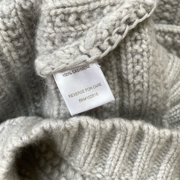 Garnet Hill | Cashmere Chunky Knit Turtleneck Sweater, Sz M* ♥ EUC - Picture 6 of 8